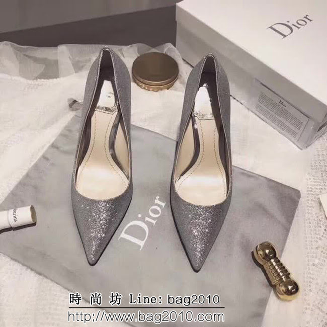 DIOR迪奧 馬蹄跟原版鞋 格利特材質 高跟鞋 QZS1875